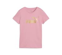 PUMA Essentials Metallic No. 1 Logo T-Shirt Damen 65 - poised pink/metallic gold XL