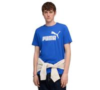 T-Shirt PUMA "ESS NO. 1 LOGO TEE (S)", Herren, Gr. XXL, mountain blau, Jersey, Obermaterial: 100% Baumwolle, unifarben, sportlich, regular fit normal, Rundhals, Kurzarm, Shirts (52452521-XXL) mountain