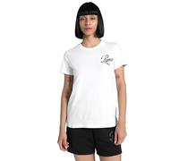 PUMA Damen T‑Shirt Essentials Script Weiß Größe M