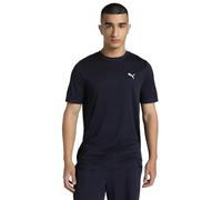 PUMA Unisex ESS Small Logo Poly Tee T-Shirts, New Navy,