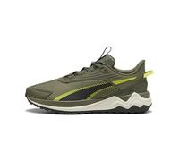 Trainingsschuh PUMA "Extend Lite Trail Laufschuhe Erwachsene", Damen, Gr. 45, loden grün schwarz lux lime, Obermaterial: Synthetik, Textil; Futter: Textil; Innensohle: Textil; Laufsohle: Gummi, Schuhe