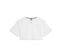PUMA Unisex Fit Move Mesh Crop Tee T-Shirt, Puma Weiß, L EU