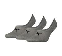 PUMA Unisex Füßlinge, 3er Pack - Footie, einfarbig Grau EUR 35-38