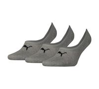 PUMA Unisex Füßlinge, 3er Pack - Footie, einfarbig Grau / EUR 39-42 39-42 Grau