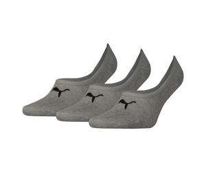 PUMA Unisex Füßlinge, 3er Pack - Footie, einfarbig Grau / EUR 39-42 39-42 Grau