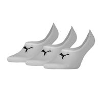 Füßlinge PUMA "PUMA UNISEX FOOTIE 3P", Herren, Gr. 39-42, weiß, Baumwollmischung, elastisch, Socken, NoShow Socks, atmungsaktiv, elastisches Bündchen (86859909-39) weiß