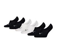 PUMA Unisex Füßlinge, 6er Pack - Footie Highcut, ECOM, einfarbig, Logo Schwarz/Weiß 39-42