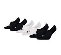 PUMA Unisex Füßlinge, 6er Pack - Footie Highcut, ECOM, einfarbig, Logo Schwarz/Weiß 43-46