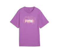 PUMA Unisex Graphics Stacked No. 1 Logo Relaxed Tee T-Shirts, Wild Berry,