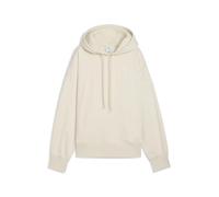 Hoodie PUMA "HER Oversized Hoodie Damen", Damen, Gr. XL, weiß (alpine snow weiß), 68% Baumwolle, 32% Polyester, oversize, Langarm, Sweatshirts (94237301-XL) alpine snow weiß
