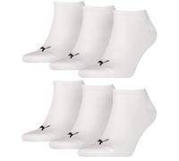 Puma Unisex Invisible Sneaker Knöchelsocken, 6er Pack, Unisex-Erwachsene, Weiß, 43-46