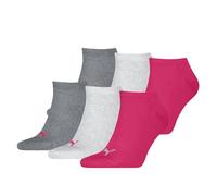 Puma Sneaker-Socken Invisible Unisex Middle Grey Melange/Pink - 3/6/9/12 Paar
