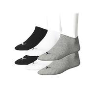 PUMA Unisex Invisible Sneaker Socken 6er Pack, Größe:43-46;Farbe:grey/white/black