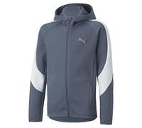 PUMA Unisex Jackets EVOSTRIPE Jacke mit durchgehendem Reißverschluss Jugend 176 Evening Sky Gray