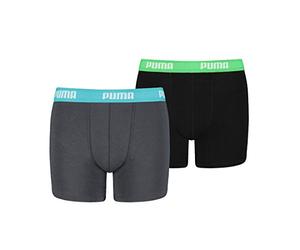 PUMA Unisex Kinder Boxershorts Basic, India Ink / Turquoise, 128