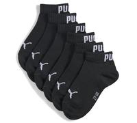 PUMA Unisex Kinder Quarter-Socken Recycelte Baumwolle Schwarz 39/42 – 3er-Pack
