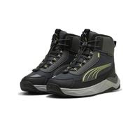 Winterboots PUMA "EVOLVE 20 BOOT JR", Mädchen, Gr. 36, shadow gray, sunny lime, puma schwarz, Synthetik, Schuhe Winterboots, Winterschuhe, Winterstiefel, Snowboots (58856744-36) shadow gray, sunny lim