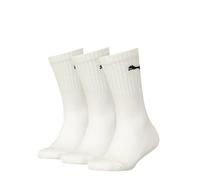 Socken PUMA "PUMA KIDS CREW SOCK 3P", Damen, Gr. 31-34, weiß (3x weiß), Baumwollmischung, Elasthan, Polyamid, bedruckt, unifarben, elastisch, Socken Socken, Junior mit klassischer Rippe (46428825-31) 