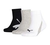 PUMA Unisex Kinder Puma Kids' Bwt Quarter (3 Pack) Socks, White / Grey Black, 35-38 EU