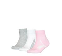 3er Pack PUMA Kinder BWT Quarter Socken pink/grey 35-38