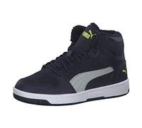 Puma Unisex-Kinder Rebound Layup Fur SD Jr Sneaker, Peacoat-High Rise-NRGY Yellow White, 35.5 EU
