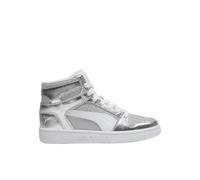 Puma Unisex-Kinder Rebound Layup Mid Shoes Sneaker, Weiß-Silber Ss25, 6.5 Big Kid
