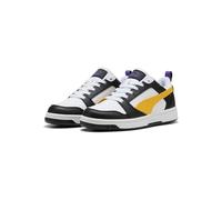 Puma Unisex Kinder Rebound V6 Lo Jr Sneaker, Puma Black Yellow Sizzle Puma White, 38 EU