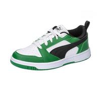 Puma Unisex Kinder Rebound V6 Lo Jr Sneaker, Puma White Puma Black Archive Green, 37.5 EU