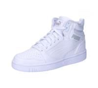 Puma Unisex Kinder Rebound V6 Mid Jr Turnschuhe, Puma White Cool Light Gray, 38 EU