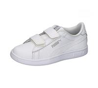 PUMA Unisex Kinder Smash 3.0 L V Ps Sneaker, Puma White Cool Light Gray, 30 EU