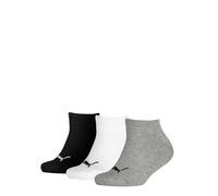PUMA Kinder Sneaker Socken - Kids's Invisible, Vorteilspack Grau/Weiß/Schwarz 31-34 3er Pack (1x3P)