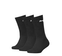 Socken PUMA "PUMA KIDS CREW SOCK 3P", Damen, Gr. 35-38, schwarz (3x schwarz), Baumwollmischung, Elasthan, Polyamid, unifarben, elastisch, Socken Socken, Junior mit klassischer Rippe (76443509-35) 3x s