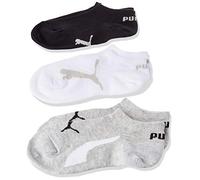 PUMA Kinder BWT Sneaker-Socken 3er-Pack Schuhe | Mit Aucun | Weiß/Schwarz/Grau | Größe: 27-30