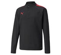 PUMA unisex-kinder Sweater, Puma Black-Sunblaze, 128