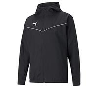 PUMA Unisex Kinder Teamrise All Weather Jkt Jr Windbreaker, Puma Black-Puma White, 140