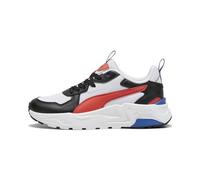 PUMA Unisex Kinder Trinity Lite Jr Turnschuhe, Puma White Active Red Puma Black, 38.5 EU