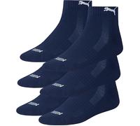 Puma Unisex Quarter Sock, Navy, 43/46 (3er Pack)