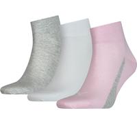 Kurzsocken PUMA "PUMA UNISEX LIFESTYLE QUARTER 3P", Damen, Gr. 39-42, basic pink, Baumwollmischung, Baumwolle, Elasthan, elastisch, Socken, mit kurzem geripptem Schaft (31034722-39) basic pink