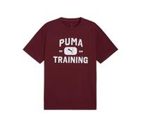PUMA Unisex M Graphics Train Logo Relaxed Tees, Rubinschimmer, S EU