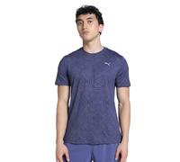 PUMA Unisex M Move CLOUDSPUN AOP Tee T-Shirts, Blue Crystal,