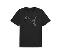 PUMA TAD ESSENTIALS Meliertes T-Shirt mit Cat Logo Herren, Kleidung, Schwarz, XL Black