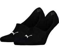 Puma 2P Unisex Mid Cut Footie Socks Schwarz Gr 39/42