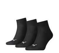 PUMA Unisex Plain Quarter Socken, Schwarz, 47-49 EU, 3er Pack