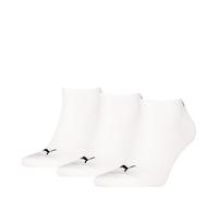 PUMA 6 Paar Unisex Herren Damen Sportsocken Kurzsocken Sneaker Socken, Farbe:Weiß, Größe:47-49, Artikel:-300 white