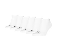 PUMA 6 Paar Unisex Herren Damen Sportsocken Kurzsocken Sneaker Socken, Farbe:Weiß, Größe:47-49, Artikel:-300 white