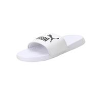 PUMA Unisex Popcat Dusch und Badeschuhe, White Black, 40.5 EU