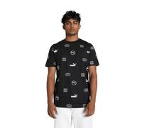 PUMA Unisex Power AOP Tee T-Shirts, Puma Schwarz, XL EU