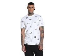 PUMA Unisex Power AOP Tee T-Shirts, Puma White, L EU