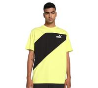 PUMA Unisex Power Colorblock Tee T-Shirt, Lime Sheen Green, S EU