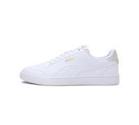 PUMA Unisex Puma Shuffle Sneaker, Puma White-Puma White-Puma Team Gold, 45 EU
